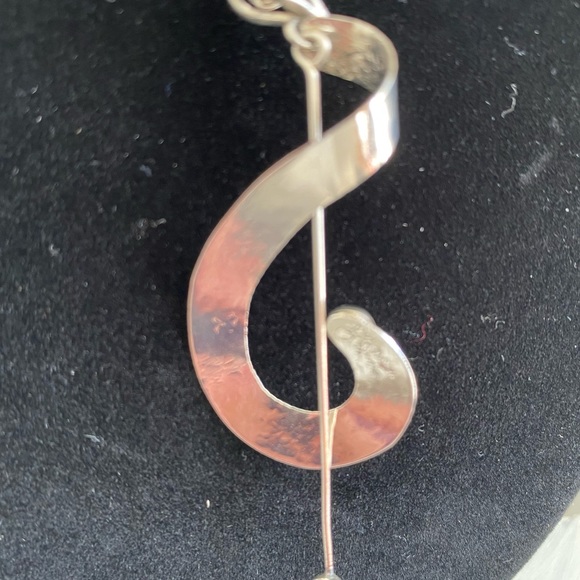 Vintage Modernist .925 Sterling Necklace - Picture 4 of 13